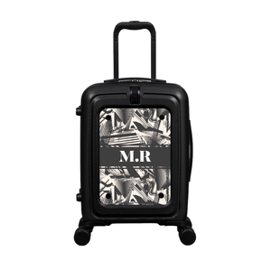 Modify - Suitcase with Personalised Panel (Geometric Strip - Initials)