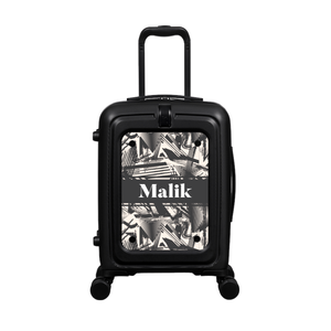 Modify - Suitcase with Personalised Panel (Geometric Strip - Name)