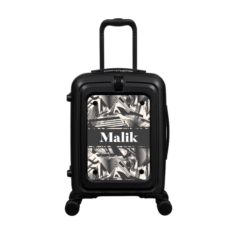 Modify - Suitcase with Personalised Panel (Geometric Strip - Name)