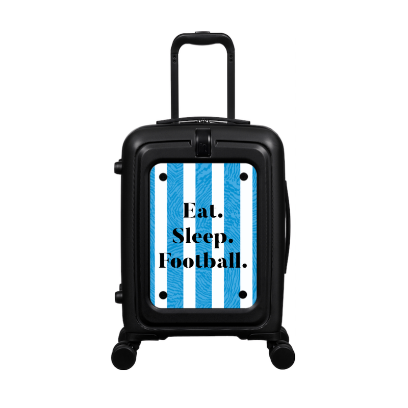 Modify - Suitcase with Personalised Panel (Blue Stripe Shirt - Quote)