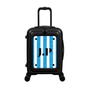Modify - Suitcase with Personalised Panel (Blue Stripe Shirt - Initials)
