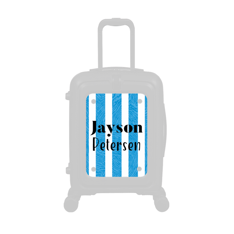 Modify - Personalised Panel (Blue Stripe Shirt - Double Name)