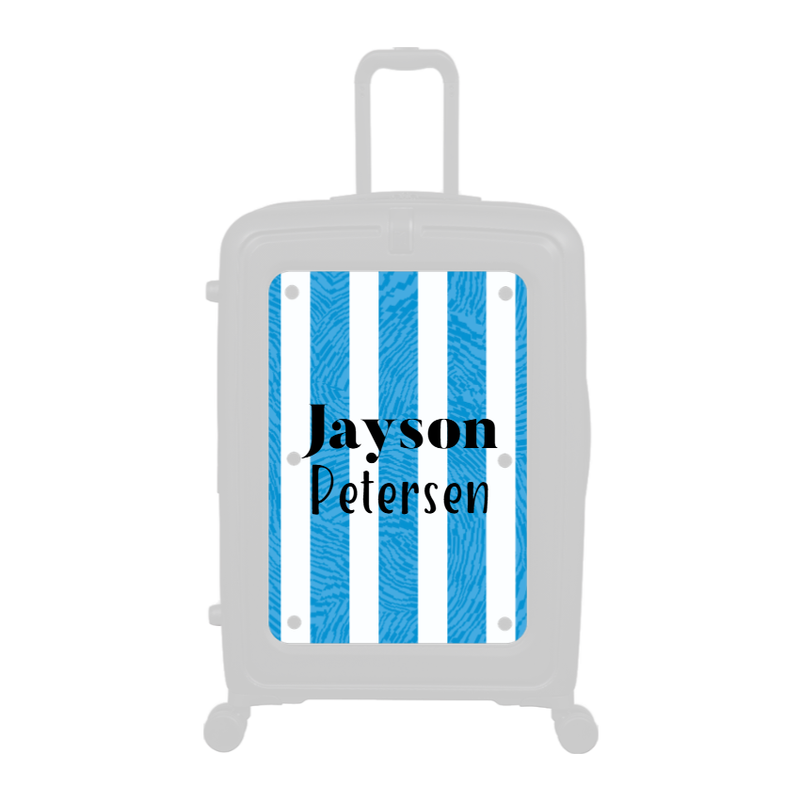 Modify - Personalised Panel (Blue Stripe Shirt - Double Name)