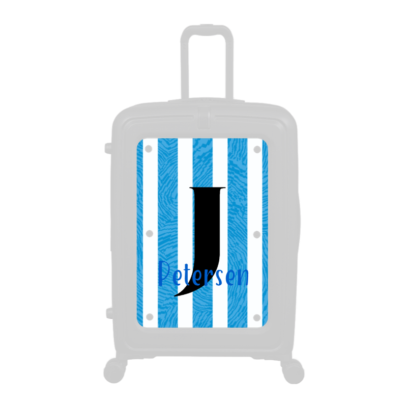 Modify - Personalised Panel (Blue Stripe Shirt - Letter & Name)