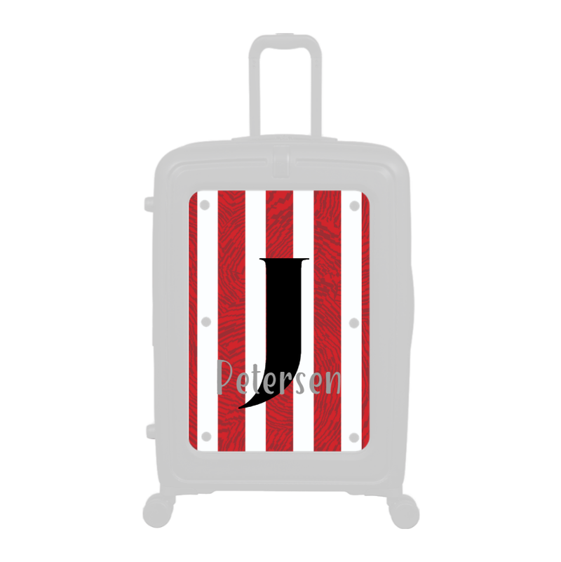 Modify - Personalised Panel (Red Stripe Shirt - Letter & Name)
