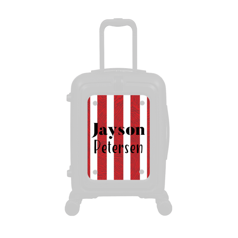 Modify - Personalised Panel (Red Stripe Shirt - Double Name)