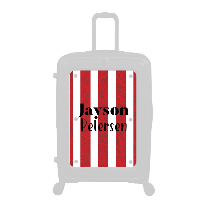 Modify - Personalised Panel (Red Stripe Shirt - Double Name)