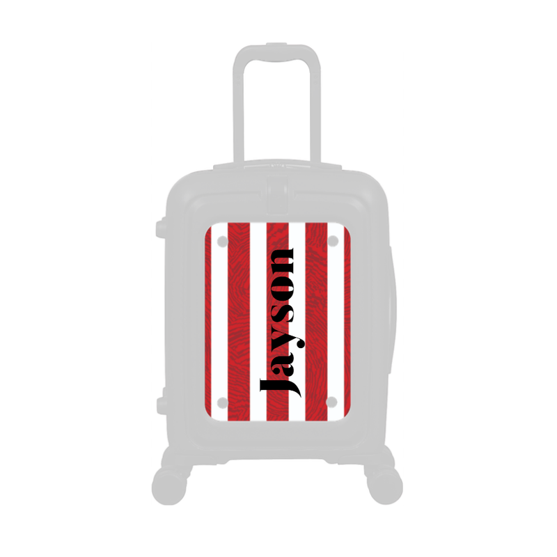 Modify - Personalised Panel (Red Stripe Shirt - Side Name)