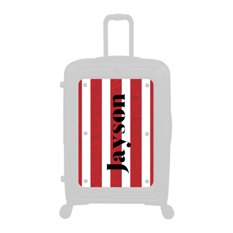 Modify - Personalised Panel (Red Stripe Shirt - Side Name)