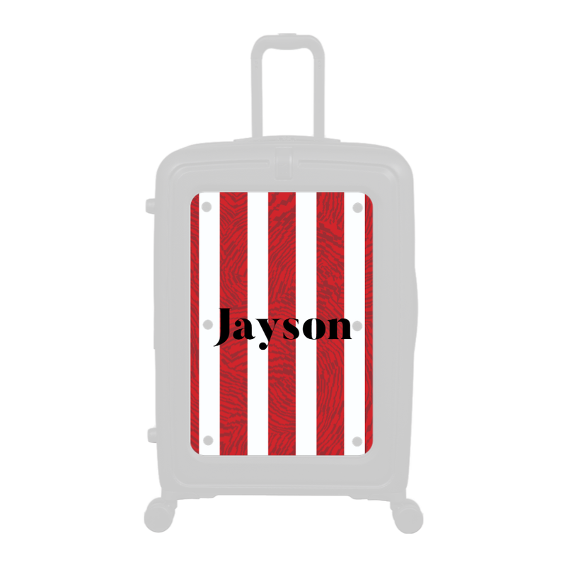 Modify - Personalised Panel (Red Stripe Shirt - Name)