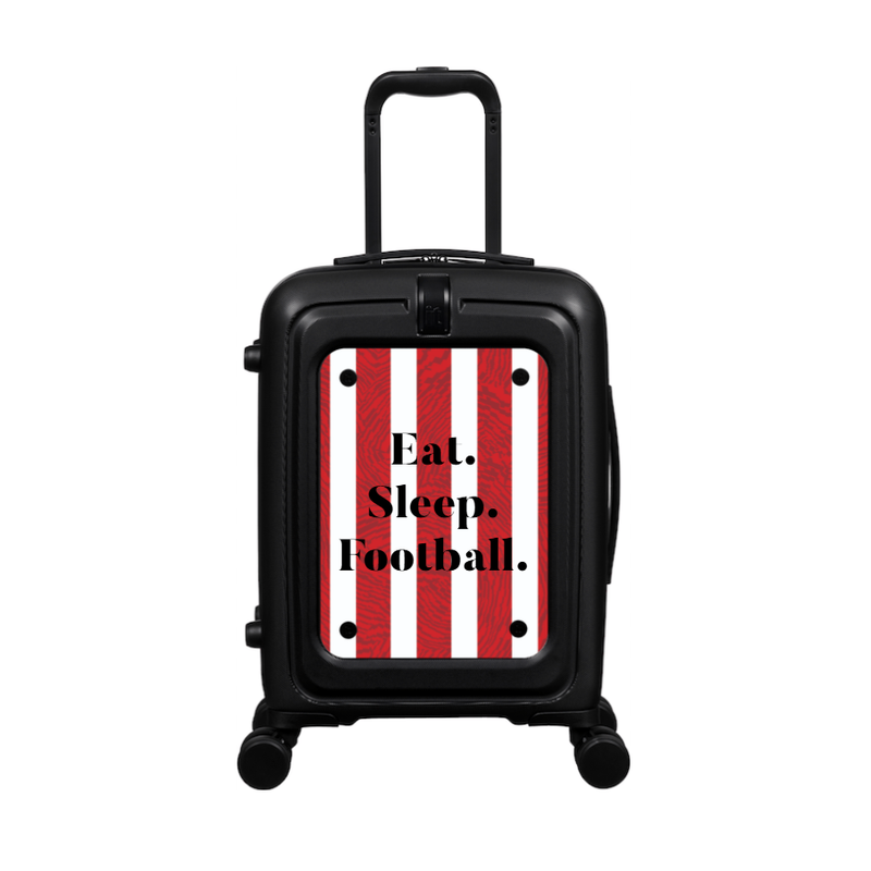 Modify - Suitcase with Personalised Panel (Red Stripe Shirt - Quote)