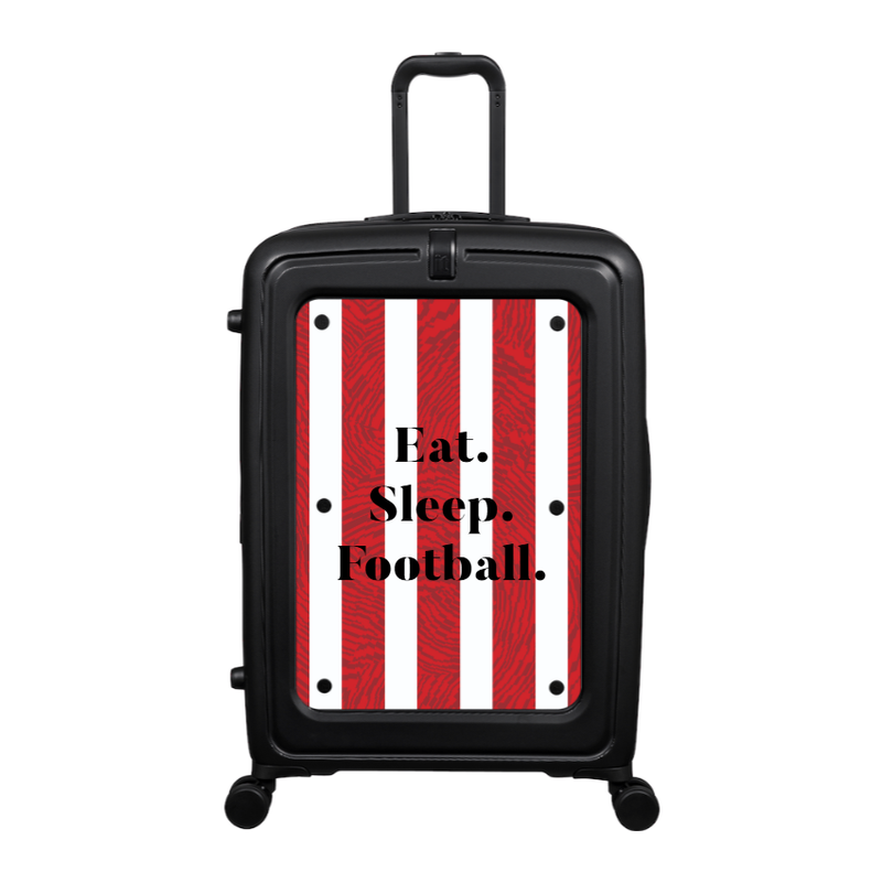 Modify - Suitcase with Personalised Panel (Red Stripe Shirt - Quote)