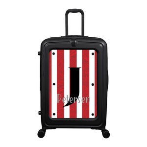 Modify - Suitcase with Personalised Panel (Red Stripe Shirt - Letter & Name)
