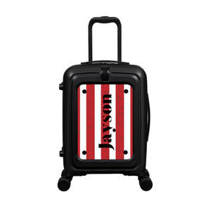 Modify - Suitcase with Personalised Panel (Red Stripe Shirt - Side Name)
