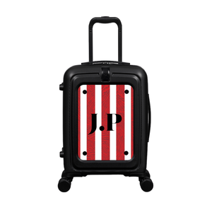 Modify - Suitcase with Personalised Panel (Red Stripe Shirt - Initials)