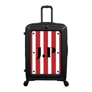 Modify - Suitcase with Personalised Panel (Red Stripe Shirt - Initials)