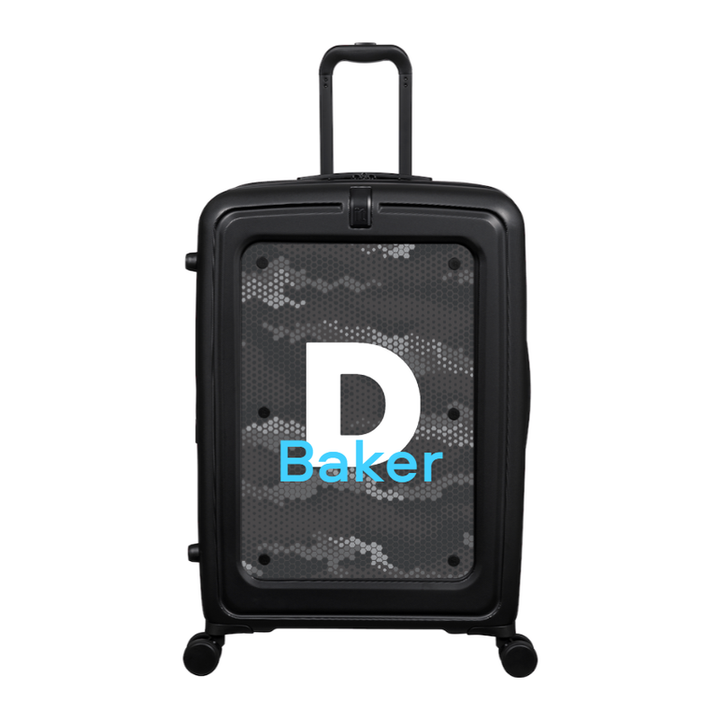 Modify - Suitcase with Personalised Panel (Hexagon Camo - Letter & Name)