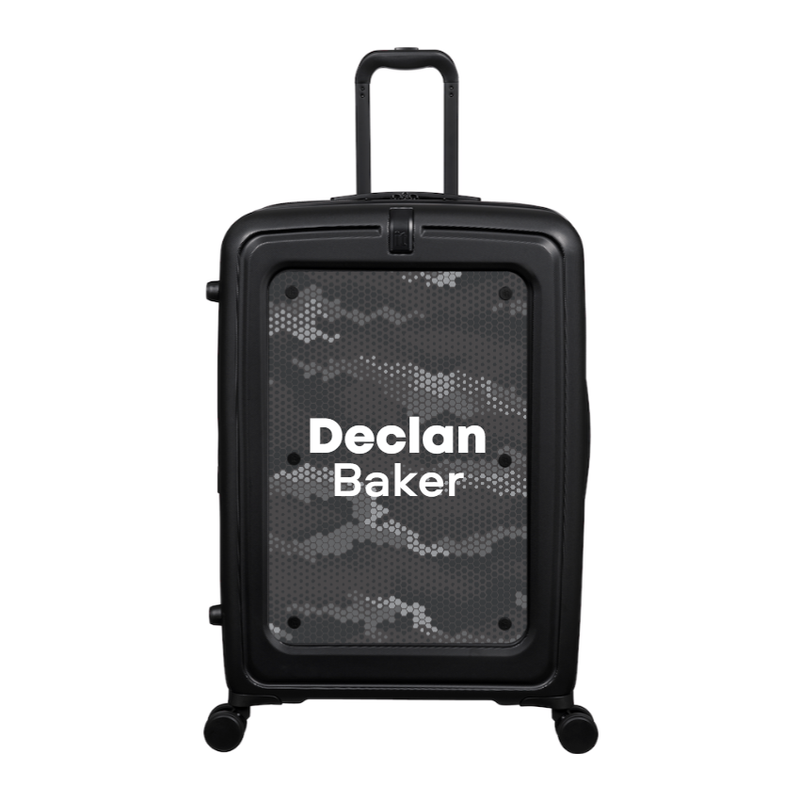 Modify - Suitcase with Personalised Panel (Hexagon Camo - Double Name)