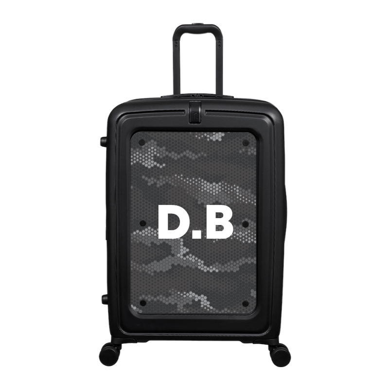 Modify - Suitcase with Personalised Panel (Hexagon Camo - Initials)